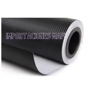 Fibra De Carbono 3D DELGADO Brilloso 1.50CM X 30 Mts Color NEGRO MARCA ARANLU