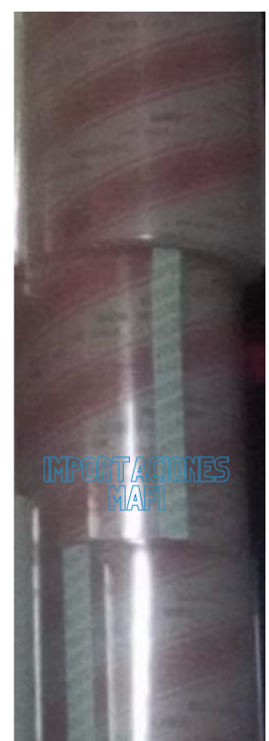 Transfer de 10CmX100Mts Transparente ROJO