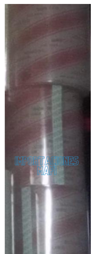 Transfer de 60CmX90Mts Transparente ROJO