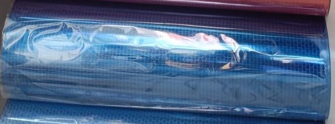 Vinil para Faro 30cmx10Mts Modelo Panal AZUL CLARO