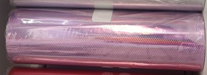 Vinil para Faro 30cmx10Mts Modelo Panal ROSADO