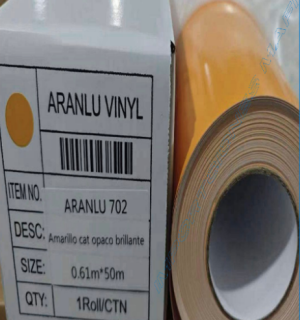 Vinil de Corte 61 Cm x 50 Mts Color AMARILLO CAT MARCA ARANLU