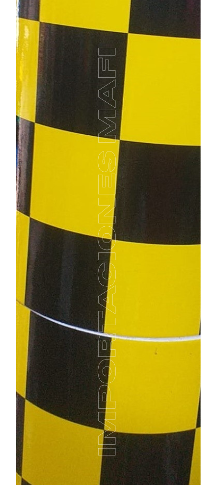 Cinta Decorativa De 20 Cm X 50 Mts AMARILLO/NEGRO