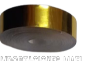 Cinta Decorativa CROMADO DORADO De 2 Centimetros X 10 Mts (A partir de 100 Und Diversos Colores)